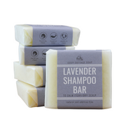 cosy cottage soap natural shampoo bars on a white background