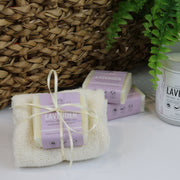 Cosy Cottage Soap 55g Lavender Soap & Cloth Set