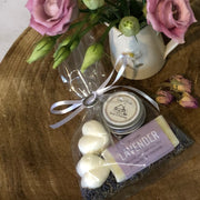 eco wedding favours with lip balm, wax melts and natural soap