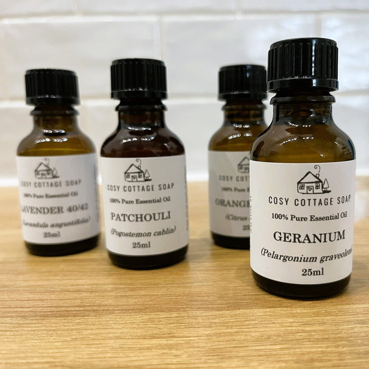 25ml Geranium Essential Oil for Soapmakers - Cosy Cottage Soap