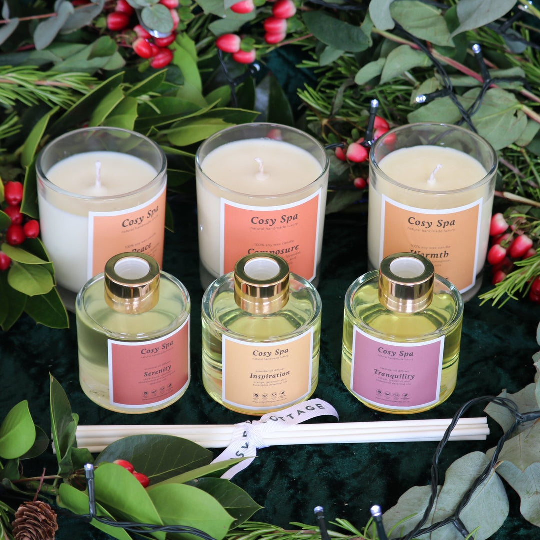 300ml Cosy Spa Exclusive Essential Oil Blend Soy Wax Candles - Cosy Cottage Soap