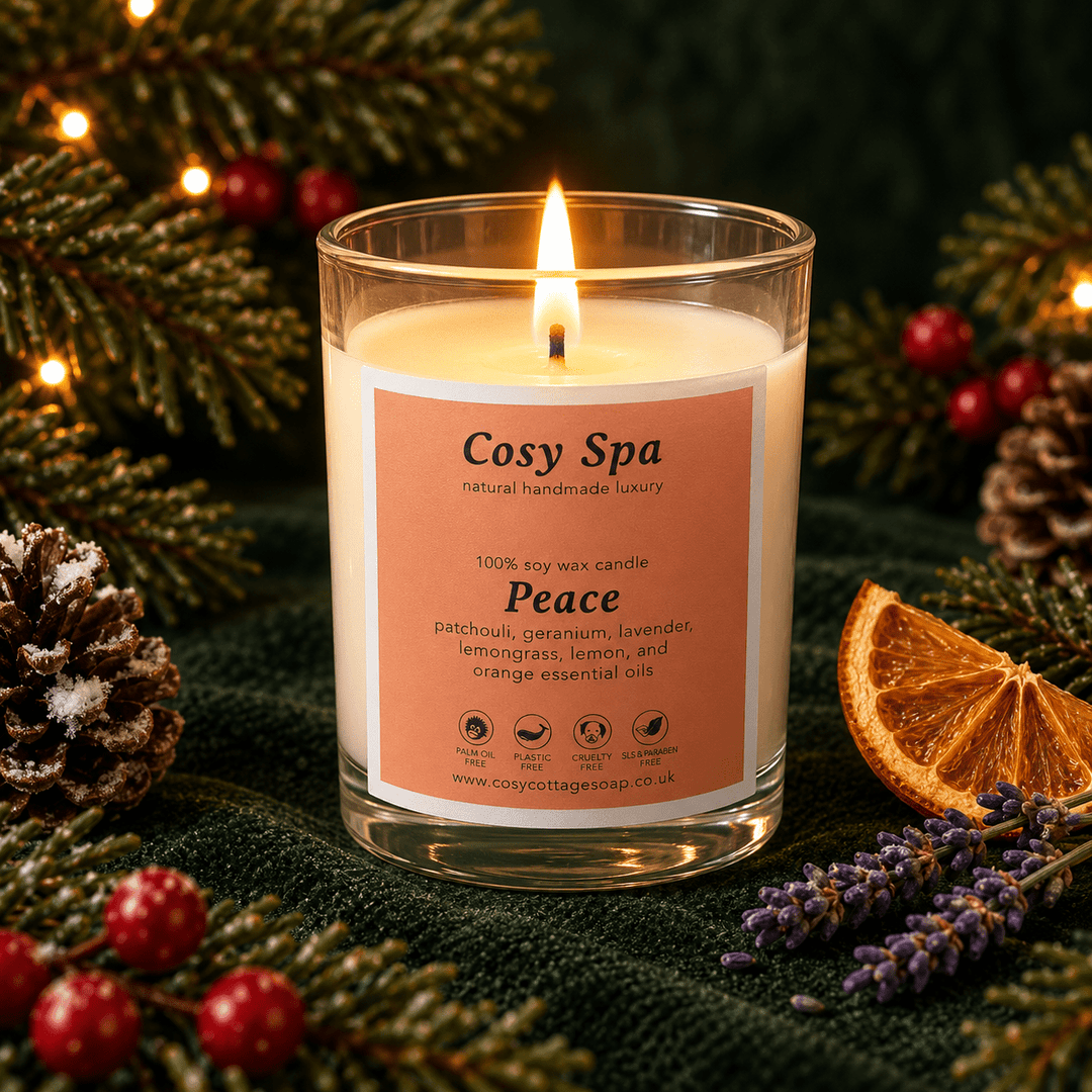 300ml Cosy Spa Exclusive Essential Oil Blend Soy Wax Candles - Cosy Cottage Soap