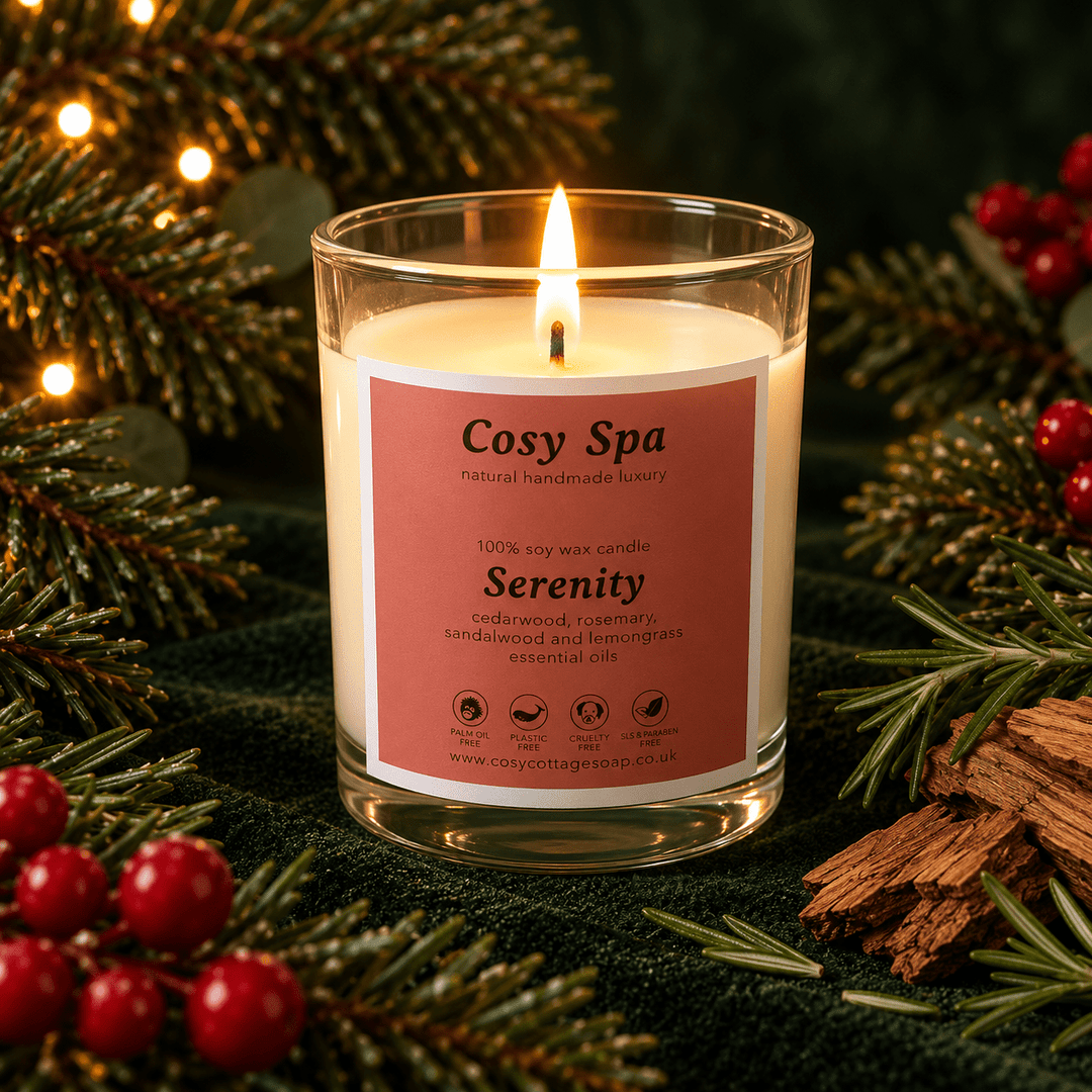 300ml Cosy Spa Exclusive Essential Oil Blend Soy Wax Candles - Cosy Cottage Soap