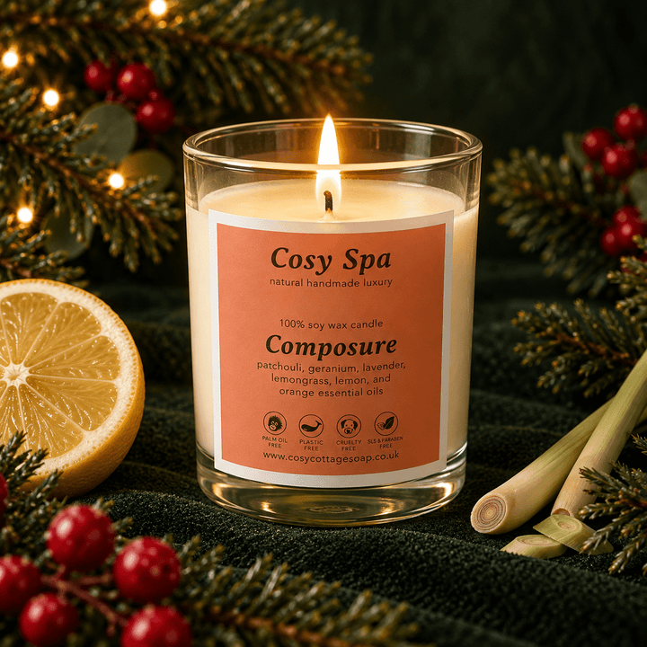 300ml Cosy Spa Exclusive Essential Oil Blend Soy Wax Candles - Cosy Cottage Soap