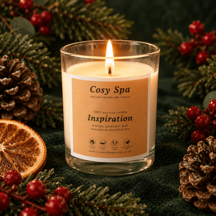 300ml Cosy Spa Exclusive Essential Oil Blend Soy Wax Candles - Cosy Cottage Soap