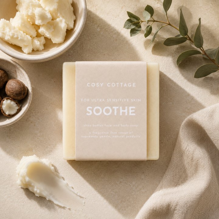 Fragrance Free Shea Butter Soap – For Sensitive & Reactive Skin