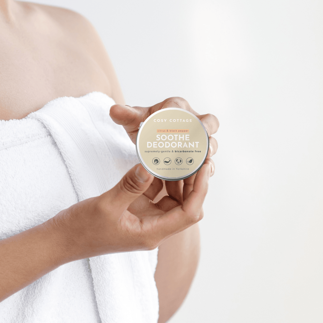 Bicarbonate Free Natural Deodorant for sensitive skin with Citrus & Black Pepper,  - Cosy Cottage Soap