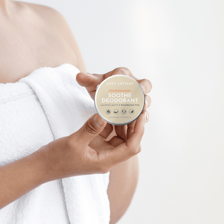 Bicarbonate Free Natural Deodorant for sensitive skin with Citrus & Black Pepper,  - Cosy Cottage Soap