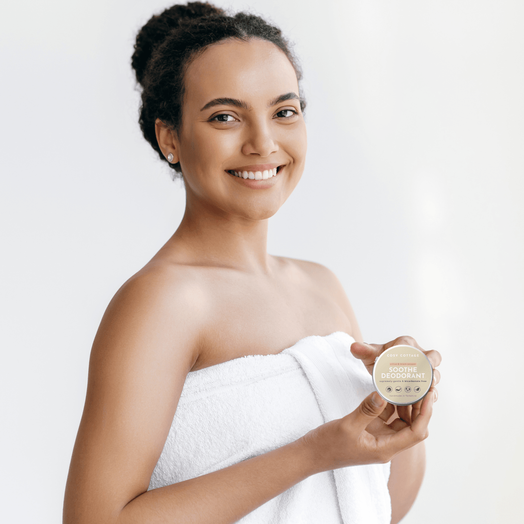 Bicarbonate Free Natural Deodorant for sensitive skin with Citrus & Black Pepper,  - Cosy Cottage Soap