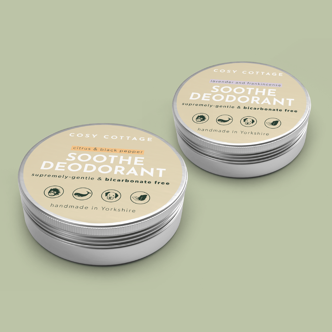 Bicarbonate Free Natural Deodorant with Lavender & Frankincense, ideal for sensitive skin - Cosy Cottage Soap