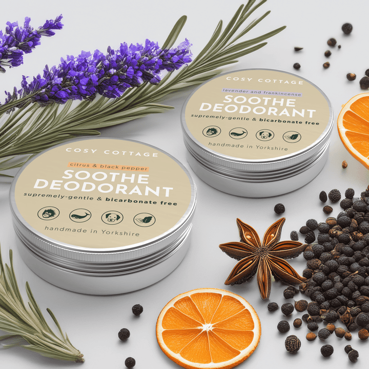 Bicarbonate Free Natural Deodorant with Lavender & Frankincense, ideal for sensitive skin - Cosy Cottage Soap