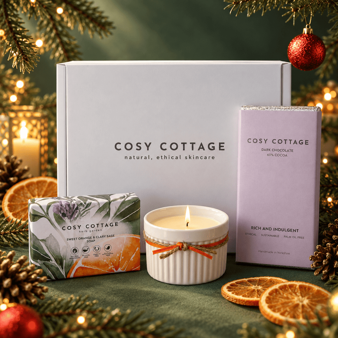 Chocolate, Orange, Sage and Cinnamon Christmas Gift Box - Cosy Cottage Soap