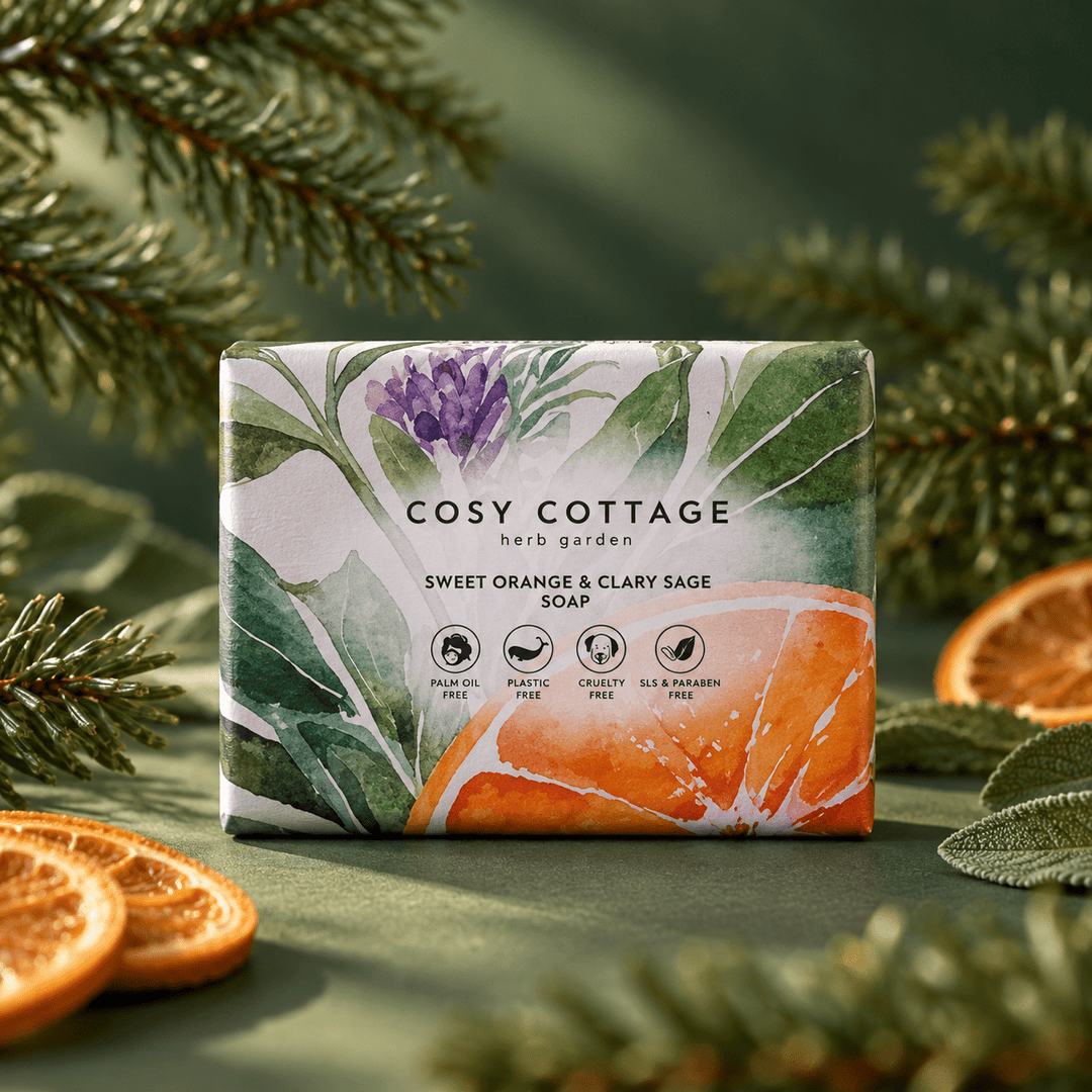 Chocolate, Orange, Sage and Cinnamon Christmas Gift Box - Cosy Cottage Soap