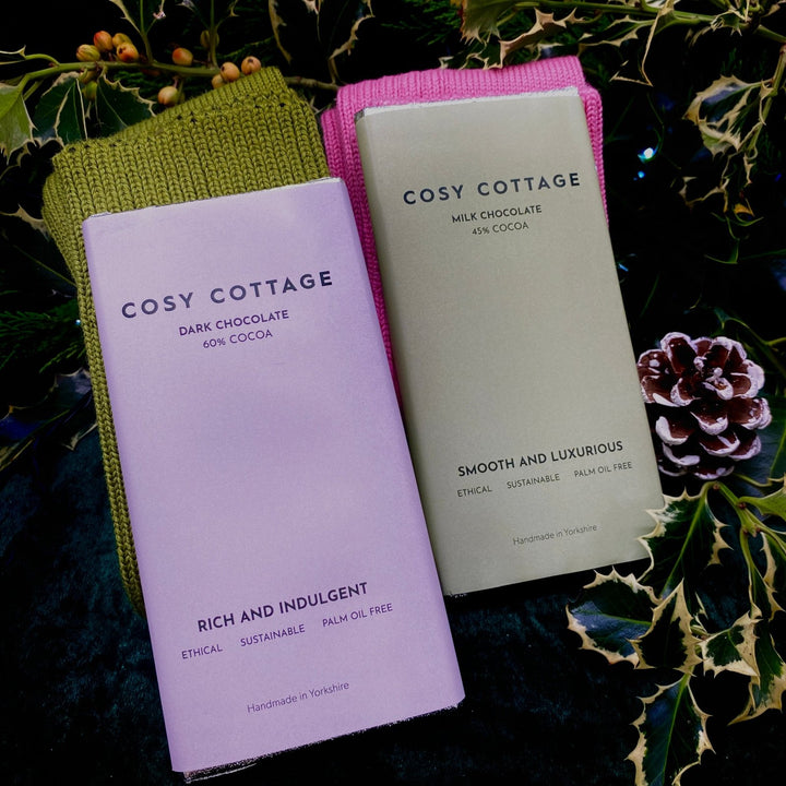 Christmas Cosy Socks and Choc Bundle - Cosy Cottage Soap