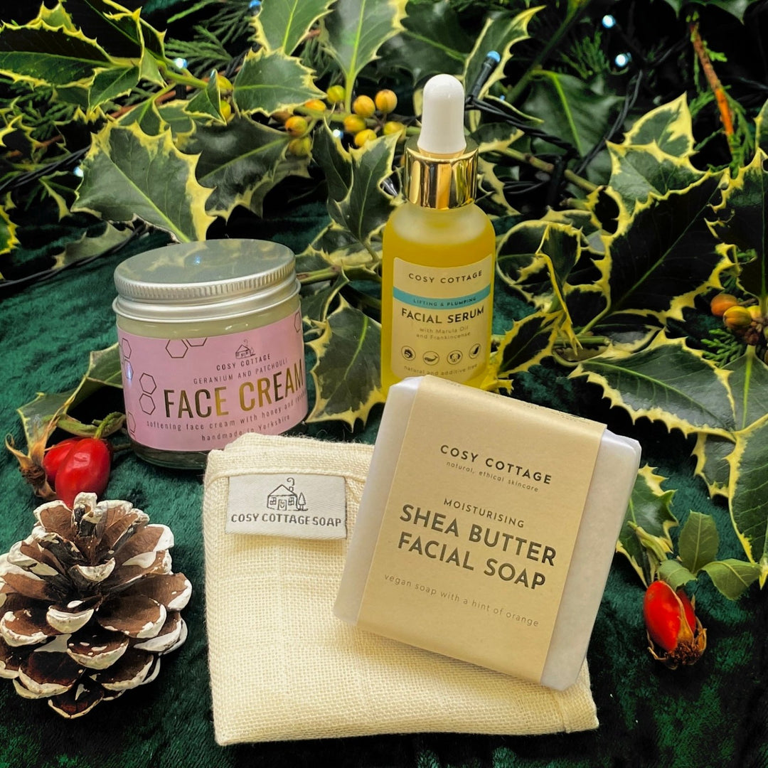 Christmas Facial Glow Essentials Set - Cosy Cottage Soap