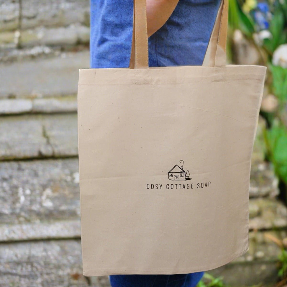 Cosy Cottage organic cotton tote bag