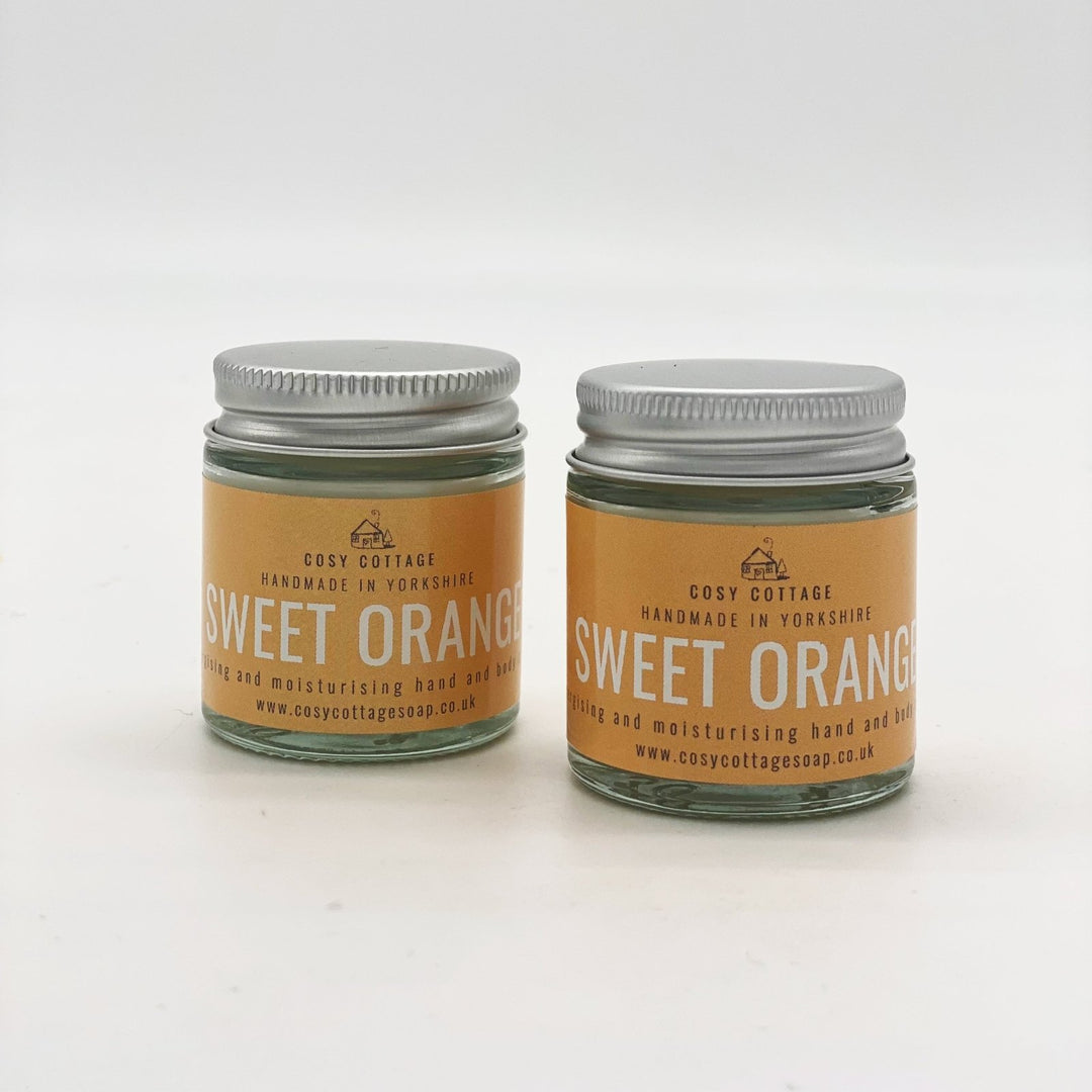 Energising Sweet Orange Hand & Body Cream (with optional bamboo gloves) - Cosy Cottage Soap