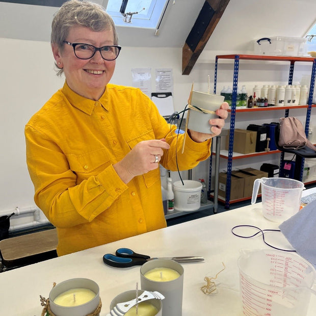 Face to Face Soy Wax Candlemaking Workshops in our Malton Workshop - Cosy Cottage Soap