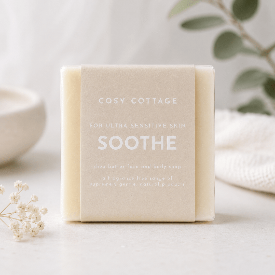 Fragrance Free Shea Butter Soap – For Sensitive & Reactive Skin - Cosy Cottage Soap