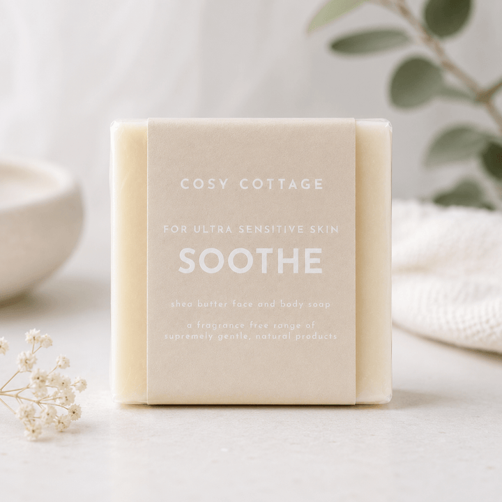 Fragrance Free Shea Butter Soap – For Sensitive & Reactive Skin - Cosy Cottage Soap