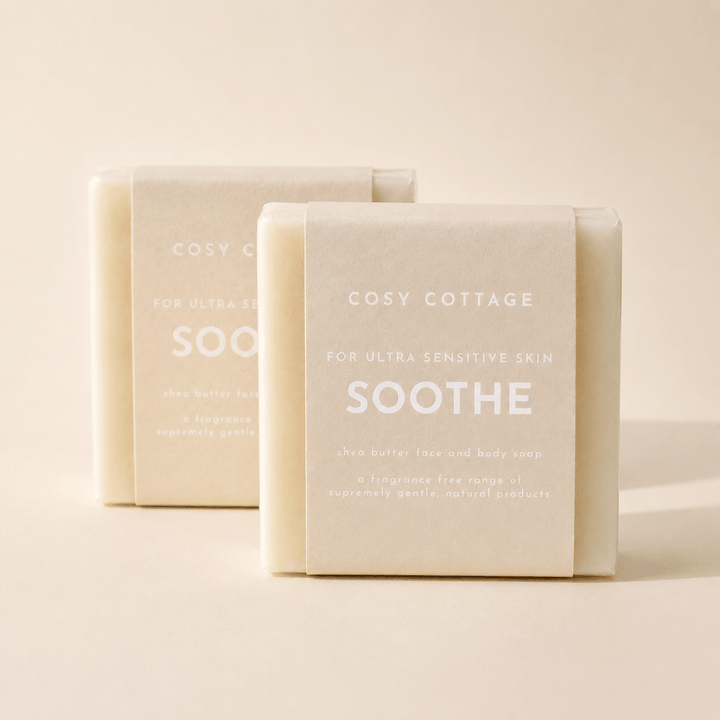 Fragrance Free Shea Butter Soap – For Sensitive & Reactive Skin - Cosy Cottage Soap
