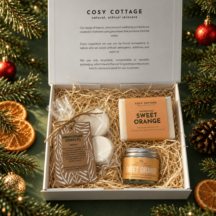 Fresh & Zingy Christmas Shower Collection - Cosy Cottage Soap