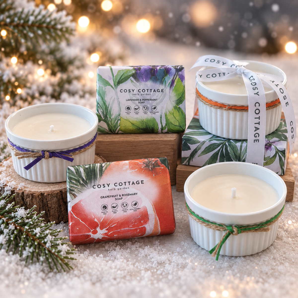 Happy Herb Garden Triple Christmas Treat Bundle - Cosy Cottage Soap