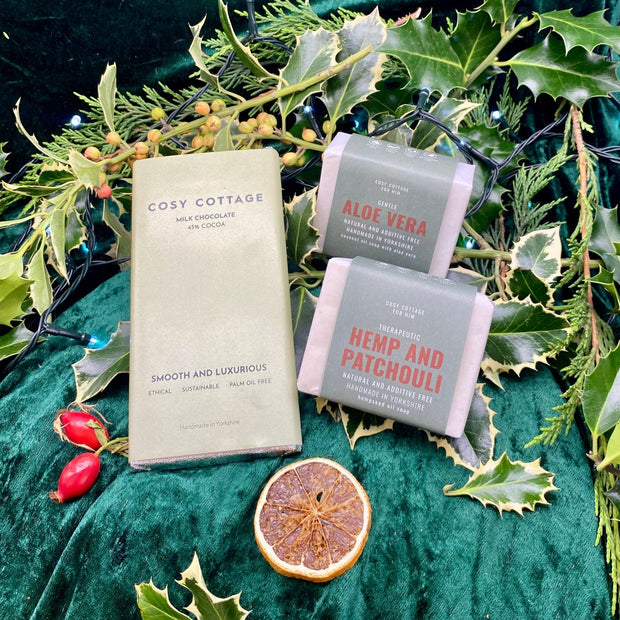 His Christmas Soap and Chocolate Box - Cosy Cottage Soap