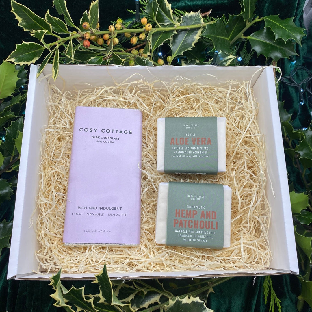 His Christmas Soap and Chocolate Box - Cosy Cottage Soap