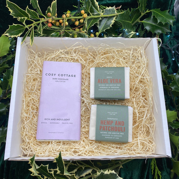 His Christmas Soap and Chocolate Box - Cosy Cottage Soap