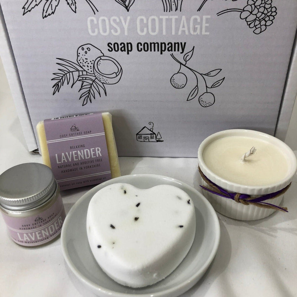 Lavender Bath & Body Gift Box - Blissful Bathtime - Cosy Cottage Soap