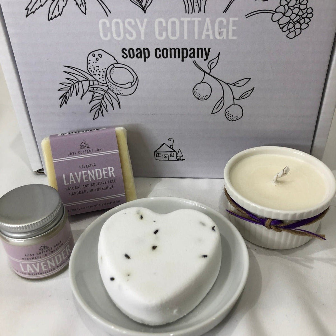 Lavender Bath & Body Gift Box - Blissful Bathtime - Cosy Cottage Soap