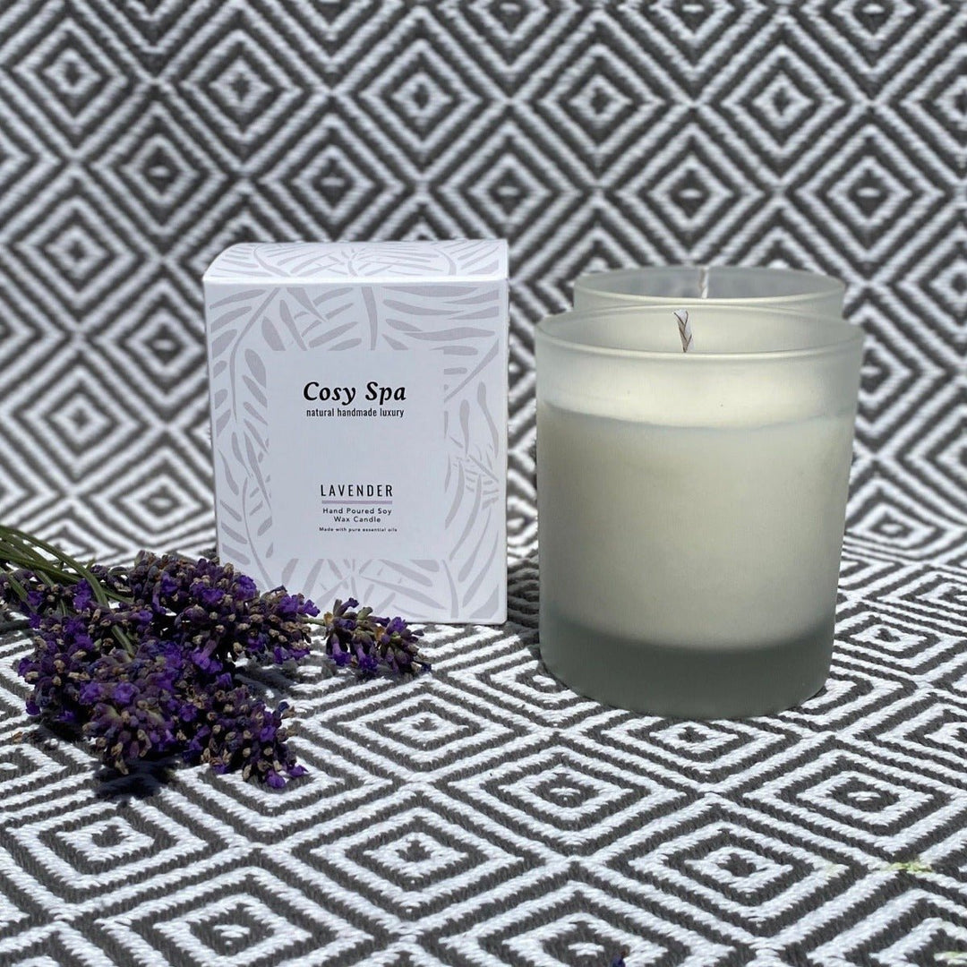 Lavender Soy Wax Cosy Spa Boxed Candles - Cosy Cottage Soap