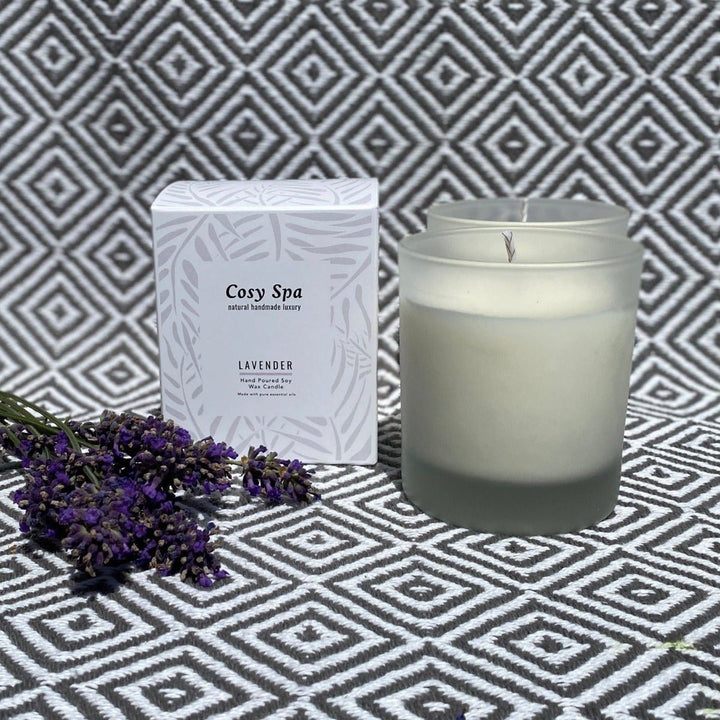 Lavender Soy Wax Cosy Spa Boxed Candles - Cosy Cottage Soap