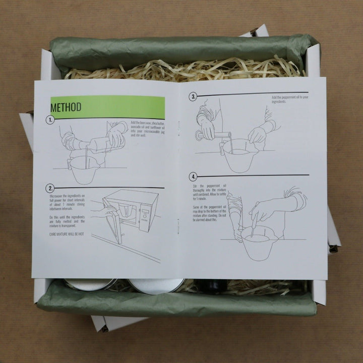 Make Six of Your Own Peppermint Lip Balms - A Cosy Crafts Kit - Cosy Cottage Soap