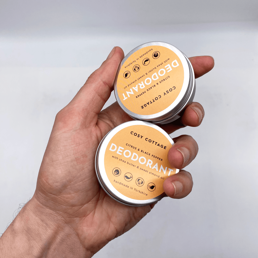 Natural Deodorant With Citrus and Black Pepper Essential Oils - Cosy Cottage Soap