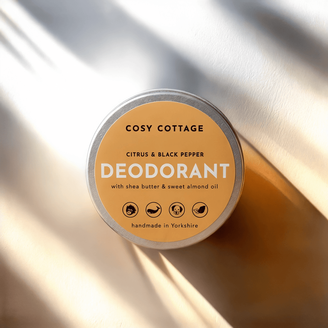 Natural Deodorant With Citrus and Black Pepper Essential Oils - Cosy Cottage Soap