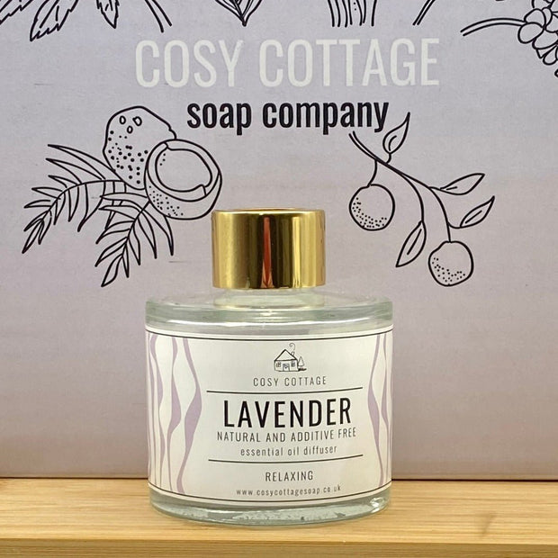 Natural Reed Diffuser With Pure Lavender Essential Oil - Cosy Cottage Soap