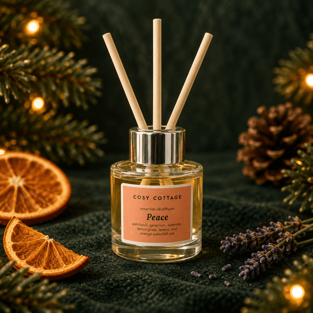 Petite Peace Candle and Diffuser Gift Box - Cosy Cottage Soap