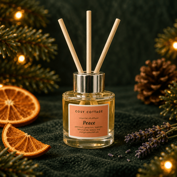 Petite Peace Candle and Diffuser Gift Box - Cosy Cottage Soap
