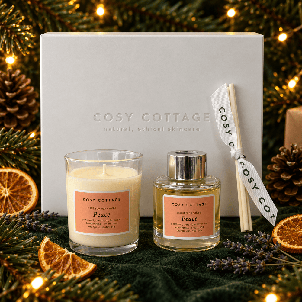 Petite Peace Candle and Diffuser Gift Box - Cosy Cottage Soap