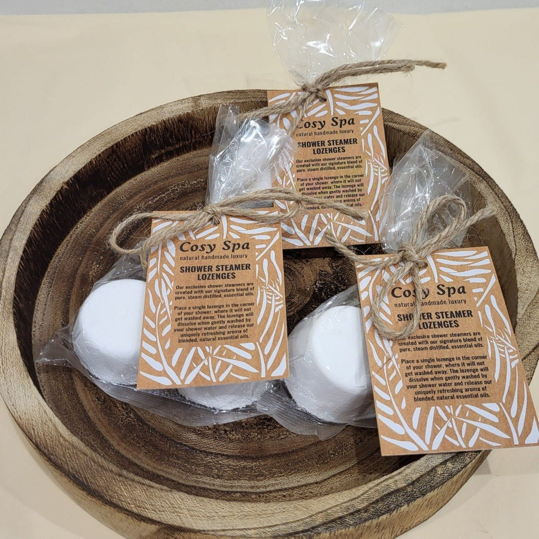 Shower Steamer Lozenges x 2 with Essential Oil Blends - Cosy Cottage Soap