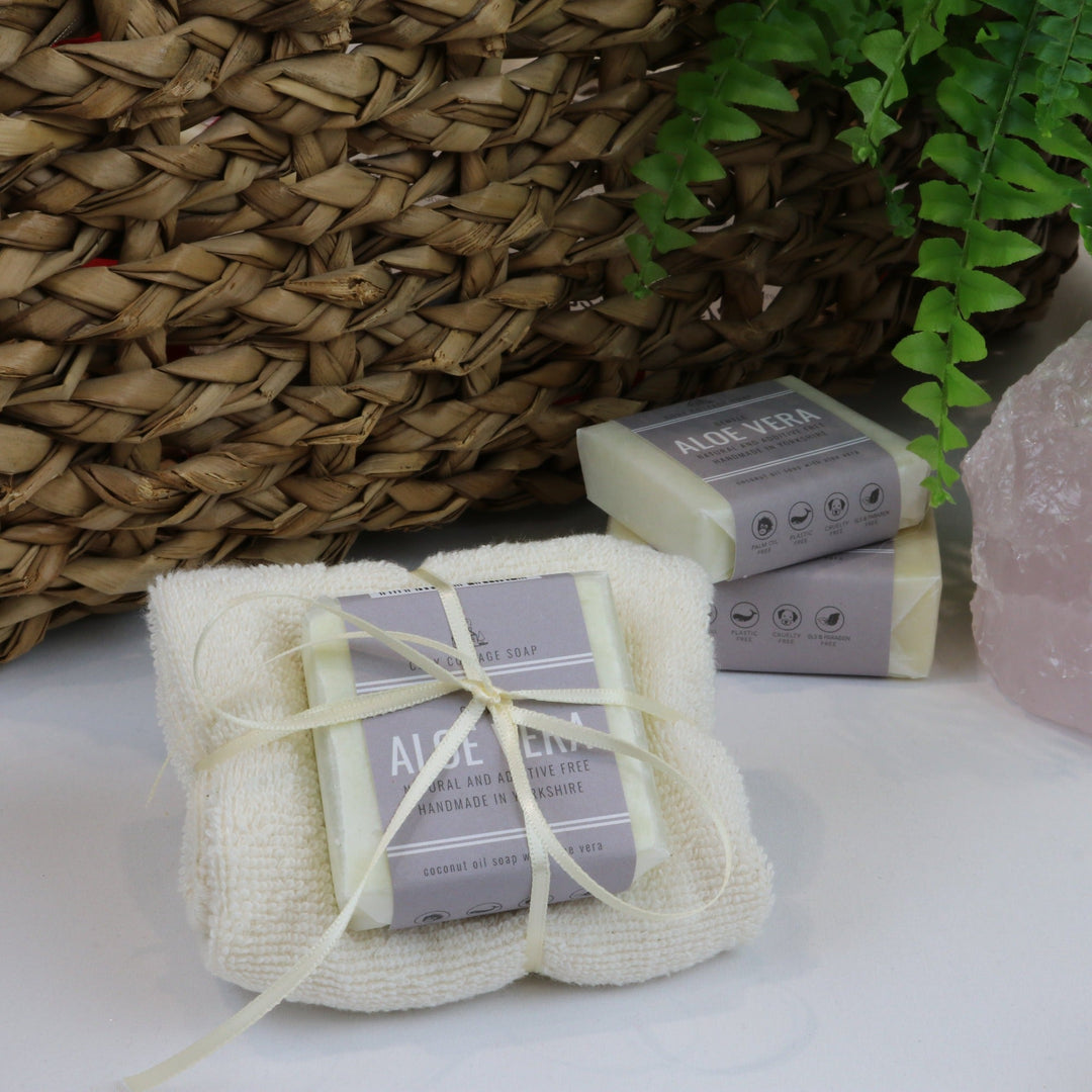 Soap & Cotton Cloth Gift Set - Cosy Cottage Soap