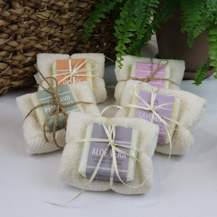 Soap & Cotton Cloth Gift Set - Cosy Cottage Soap
