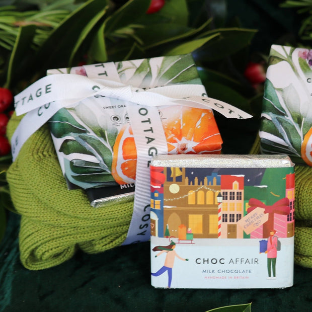Super Seasonal Soap, Green Socks & Choc Bundle - Cosy Cottage Soap