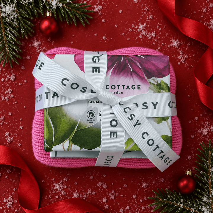 Super Seasonal Soap, Pink Socks & Choc Bundle - Cosy Cottage Soap
