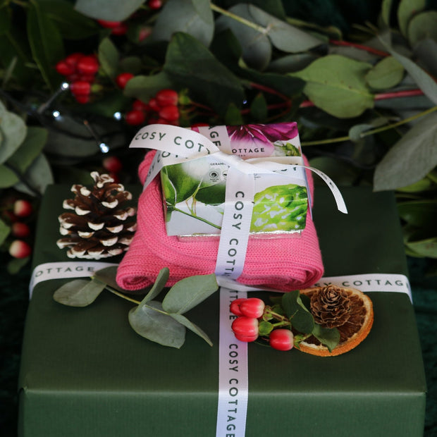 Super Seasonal Soap, Pink Socks & Choc Bundle - Cosy Cottage Soap