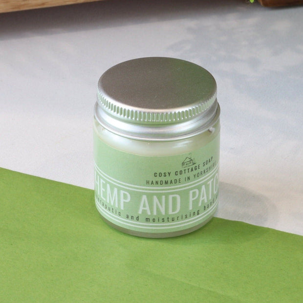 Therapeutic Hempseed & Patchouli Hand and Body Cream (with optional bamboo gloves) - Cosy Cottage Soap