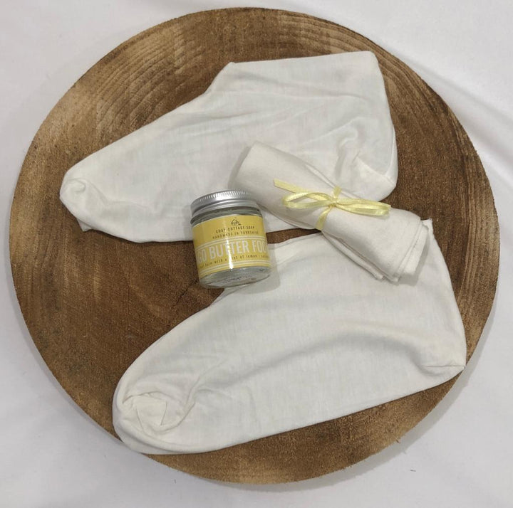 Unbleached Bamboo Socks For Moisturising Feet - Cosy Cottage Soap