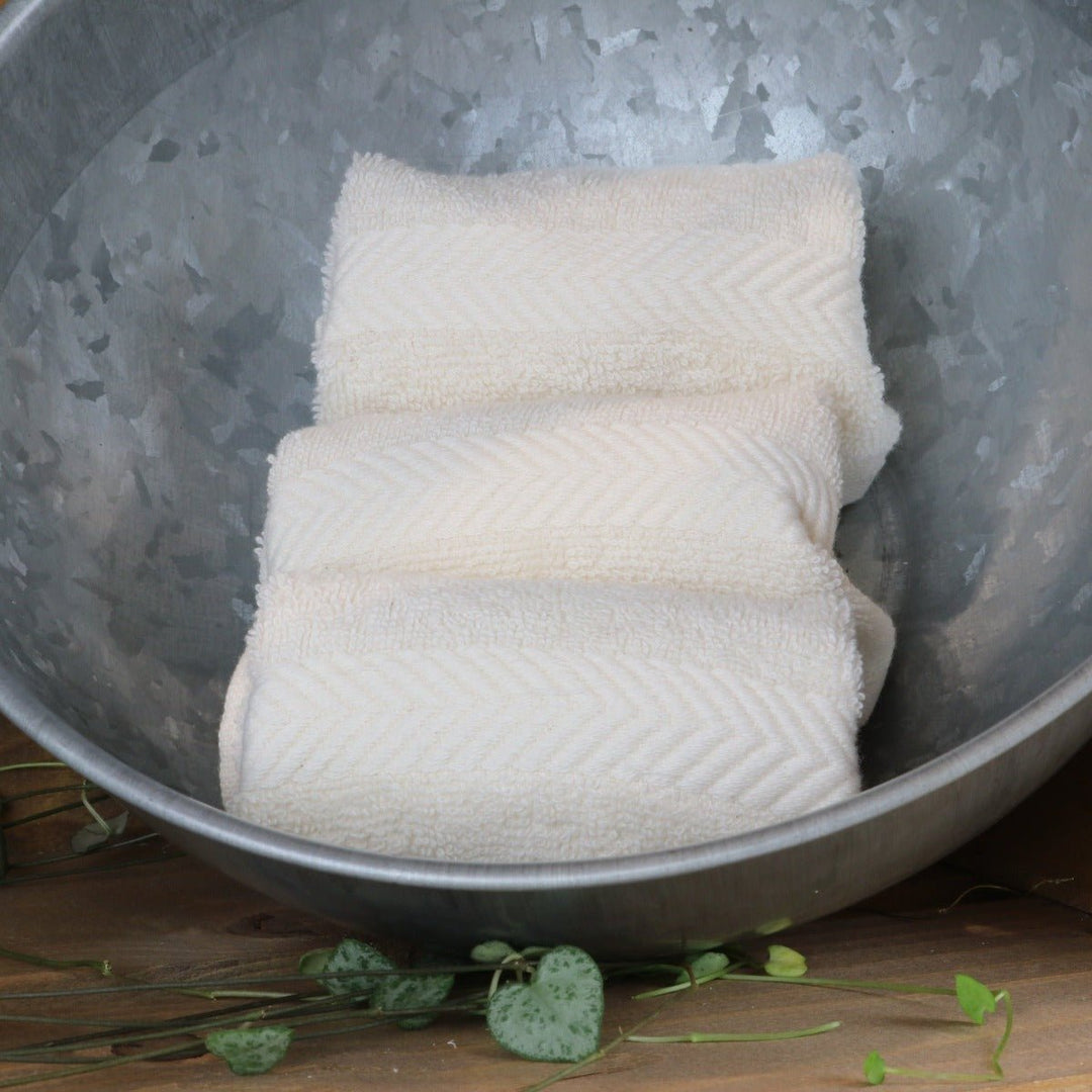 Unbleached Organic Cotton Facecloth - MULTI BUY OFFER AVAILABLE - Cosy Cottage Soap
